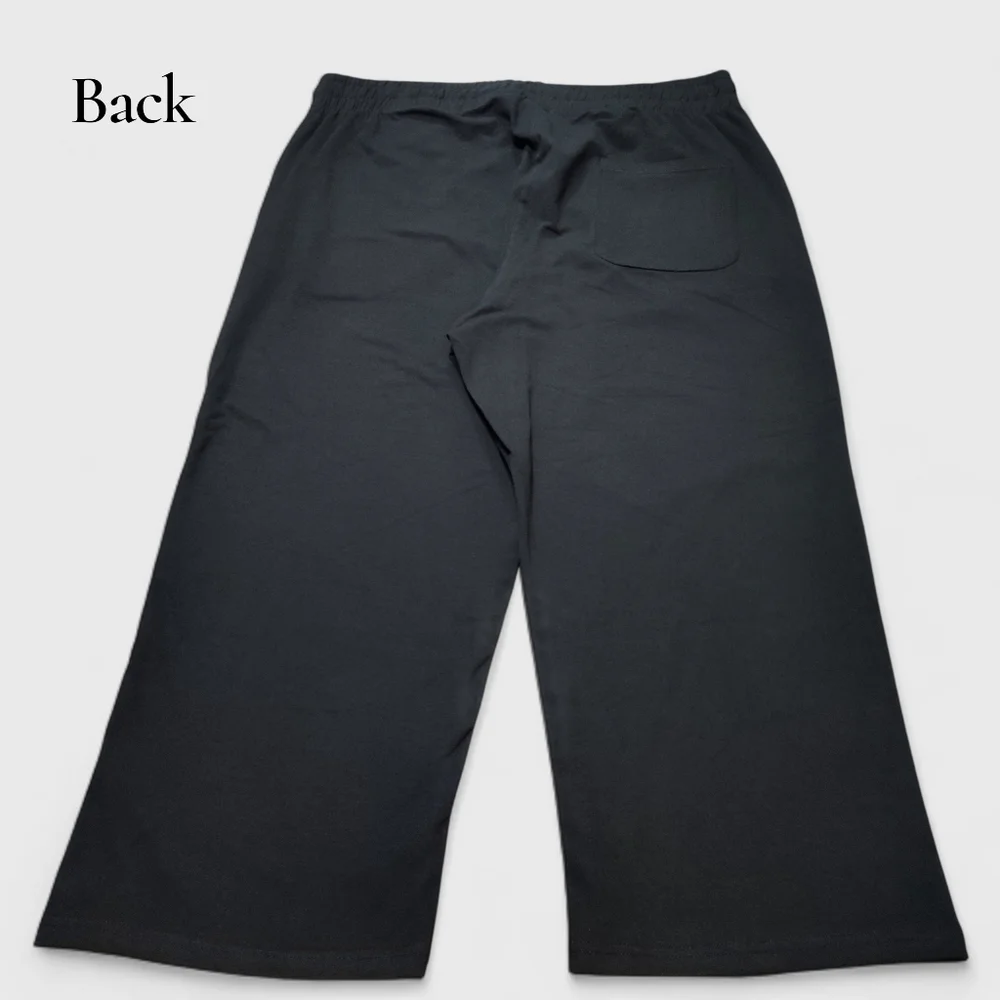 Cakulo Black Soft & Comfy Cropped Capri Pants Size XL - Picture 10 of 10
